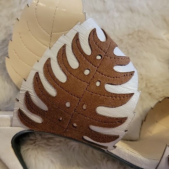 J RENEE' ANHELINA LEATHER LEAF PATTERN HEELS PUMPS, SIZE 10 - NEW - Picture 11 of 14